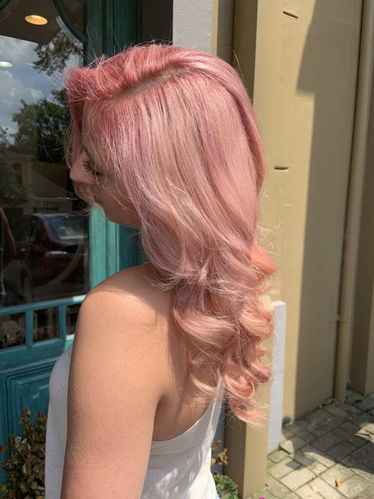 fantasy hair color muted pink